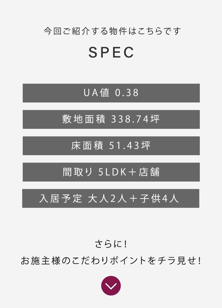 完成見学会を実施する家のスペック